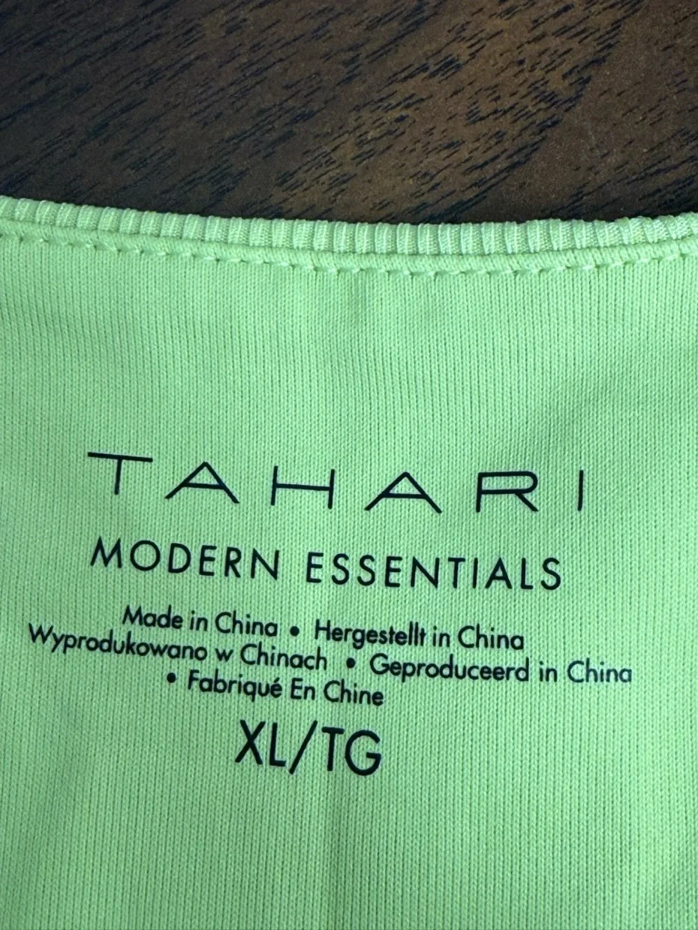 Tahari Lime Green Ribbed Tank Top XL Stretch Scoop Neck Summer Basic Chic - Picture 7 of 10